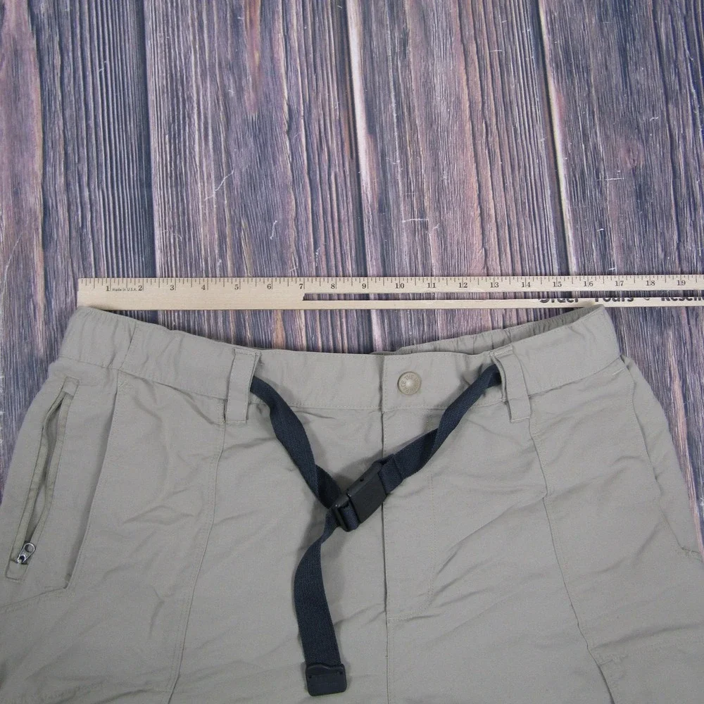 The‎ North Face Shorts Mens Large Beige Hiking Nylon Belted Cargo Lightweight